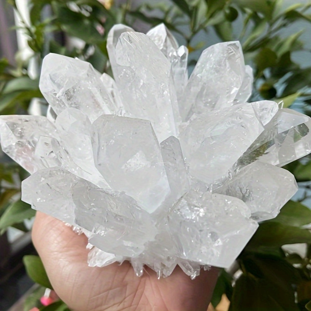 Racimo de cuarzo, extragrande (opciones: transparente y verde)