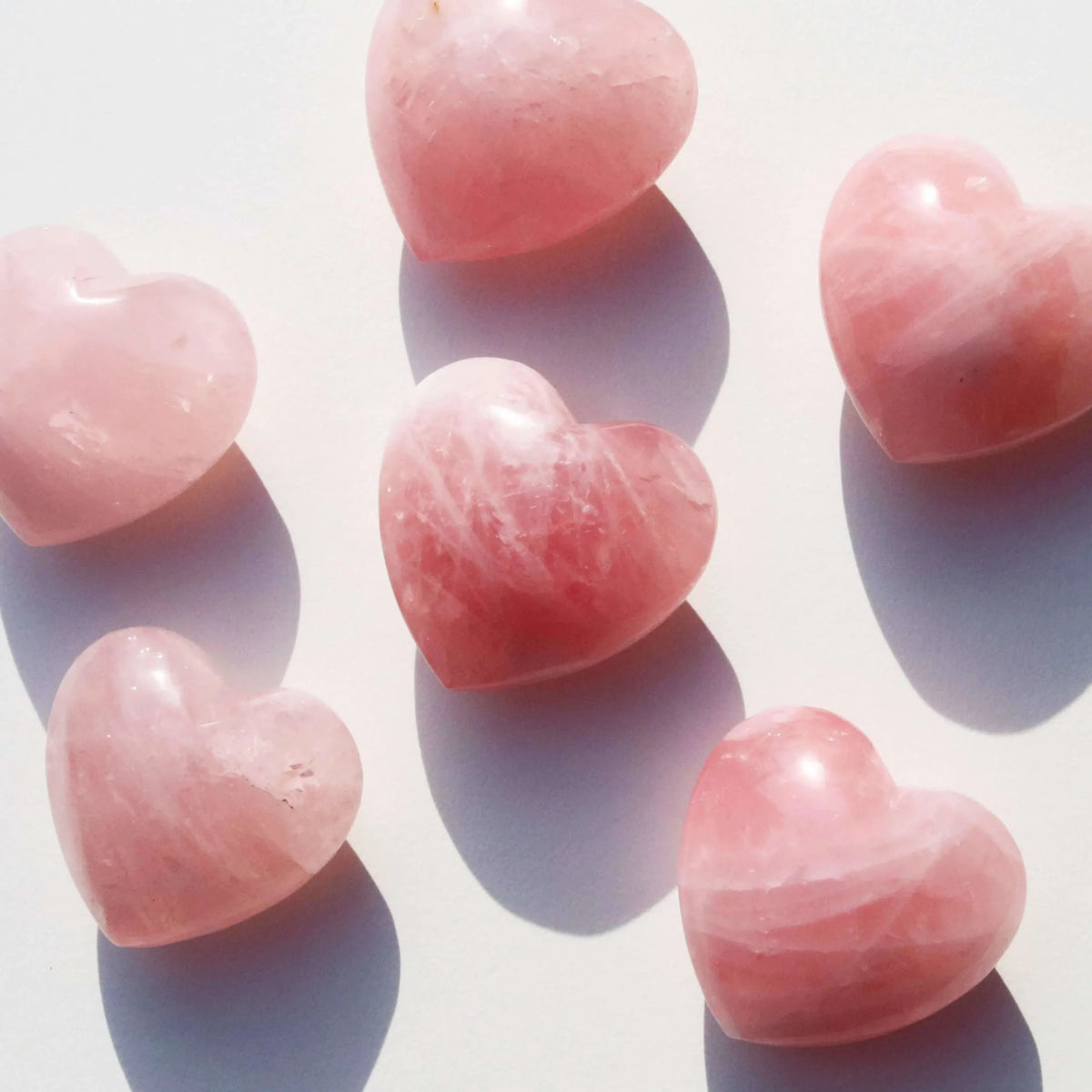 Rose Quartz Heart, Polished - Weight Options