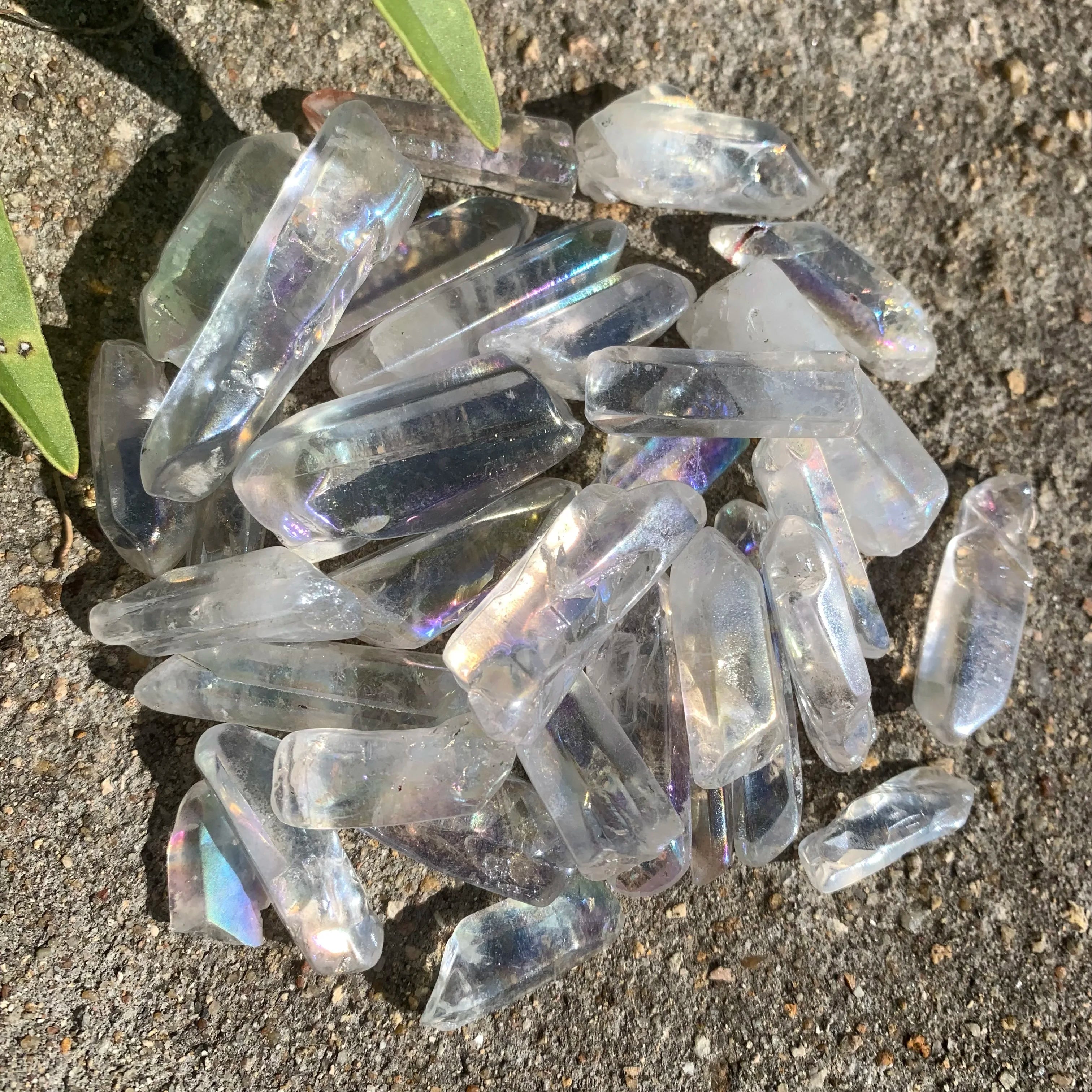 Electroplated Aura Quartz Points - 200 g Bag