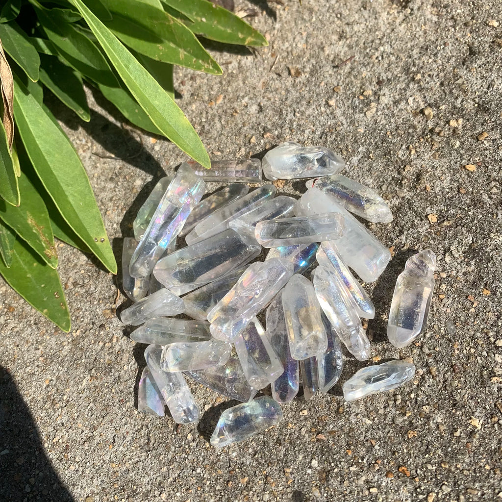 Electroplated Aura Quartz Points - 200 g Bag