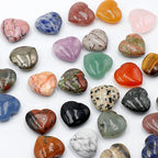 Mixed Crystal Heart Carving - 20mm