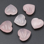 Mixed Crystal Heart Carving - 20mm