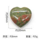 Mixed Crystal Heart Carving - 20mm