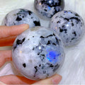 6-6.5 cm Moonstone Ball Crystal Quartz Ball Flash Rainbow Moonstone Sphere for Gift