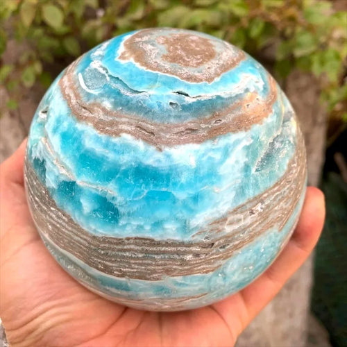 7-8cm Sphere Home Decoration Mineral Crystal Ball Blue White Gemstone Crystal Crafts Gifts Hemimorphite Sphere