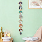 7 Tree of Life Crystal Suncatcher Handmade Natural Gemstone Hanging Garland Wall Decor Decor