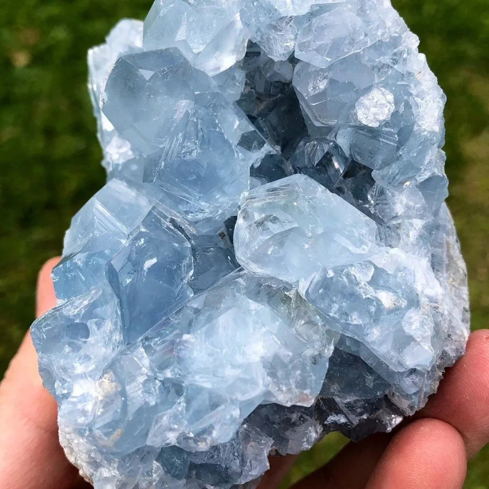 Blue Celestite Druzy Cluster - 800–1,000 g