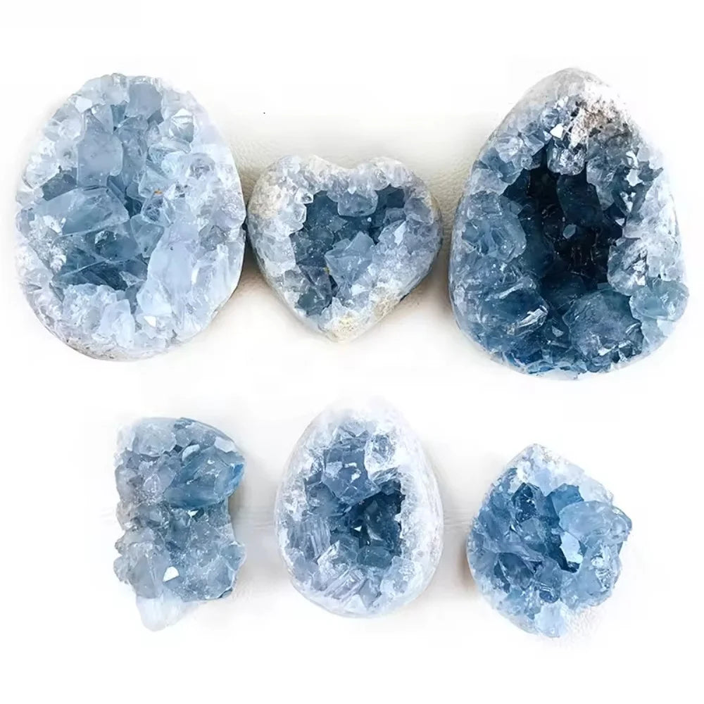Blue Celestite Druzy Cluster - 800–1,000 g