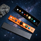 9 Planets Solar System Crystal Ball Set Natural Gemstone Spheres with Wooden Base Box