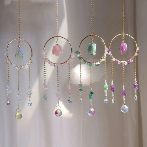 Amelia Luxury Moon Suncatcher Wind Chime Crystal Craft Fashion Trend Geometric Home Decor Window Ornament Hang - Standard