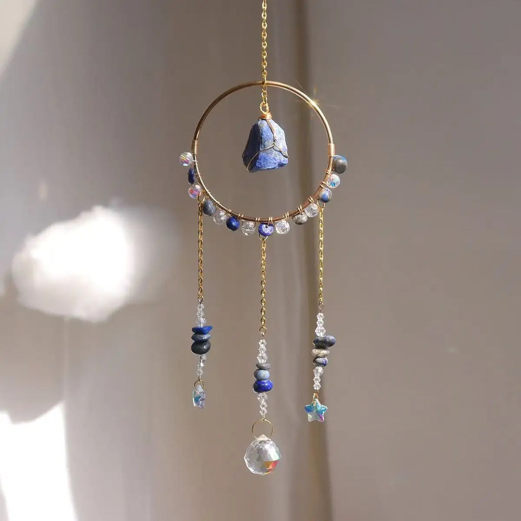 Amelia Luxury Moon Suncatcher Wind Chime Crystal Craft Fashion Trend Geometric Home Decor Window Ornament Hang