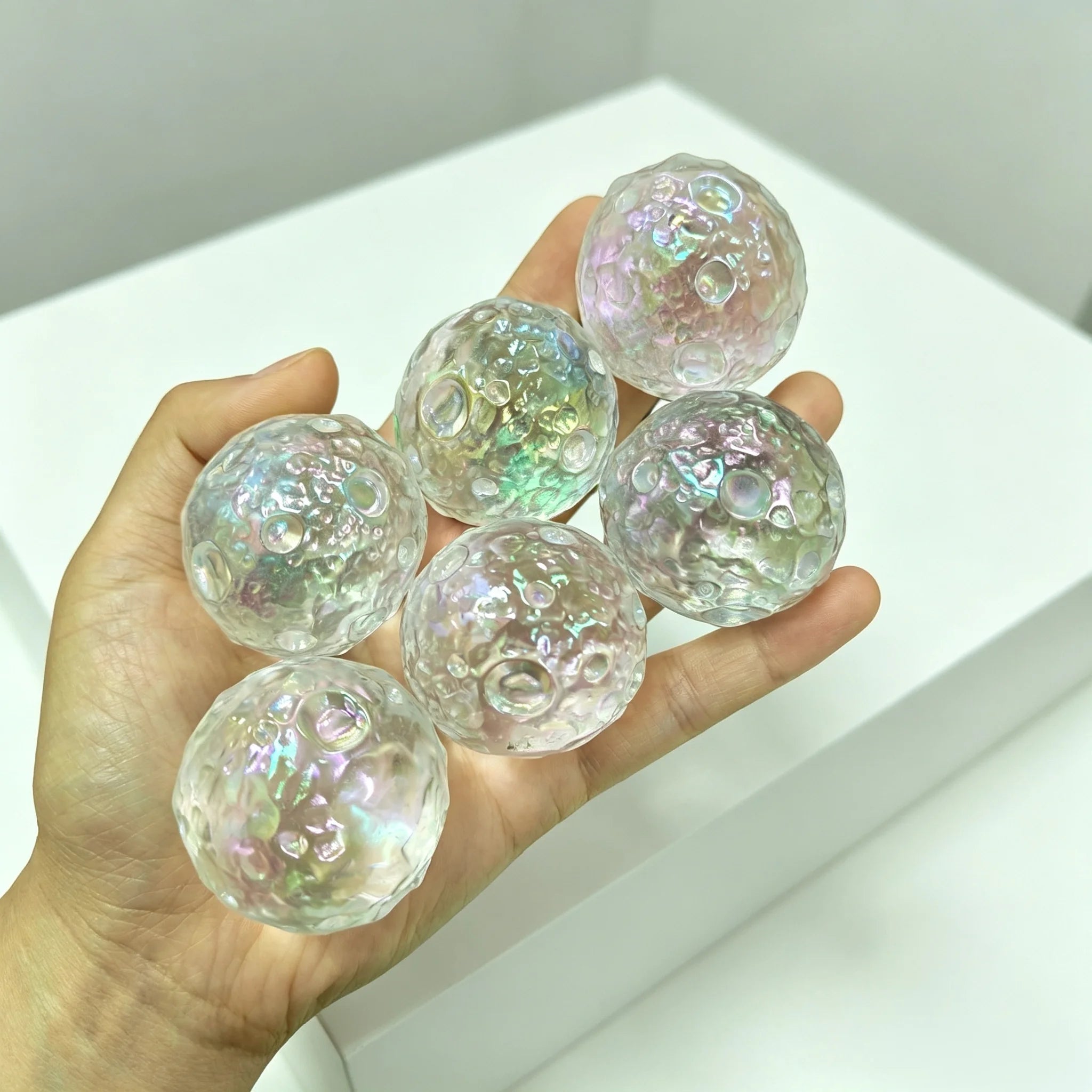 Angel Aura Quartz Moon Sphere