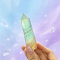 Pastel Candy Fluorite Crystal Tower Polished Mineral Tower for Home Decoration