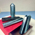 Polished Gemstone Blue Tiger Eye Quartz Crystals Tower-Home & Holiday Decoration Gift