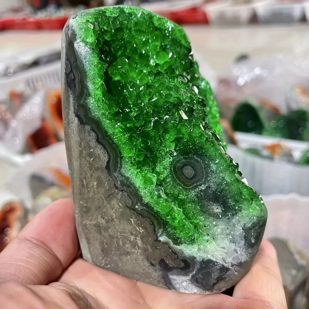 Crystal Specimen Minerals Rocks and Crystals Raw Stones Minerals Green Quartz Crystal Cluster for Anniversary