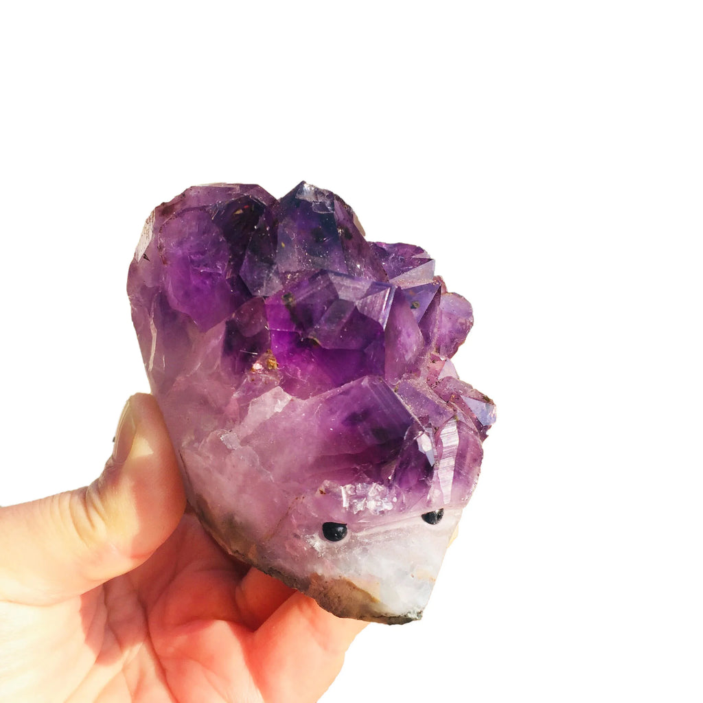 Natural Amethyst Cluster Hedgehog Beautiful Crystal Stone Hedgehog Decoration