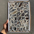 Morocco Crystal Geode Natural Crystal Stones Raw Agate Geode Crystal Box Set for Gift