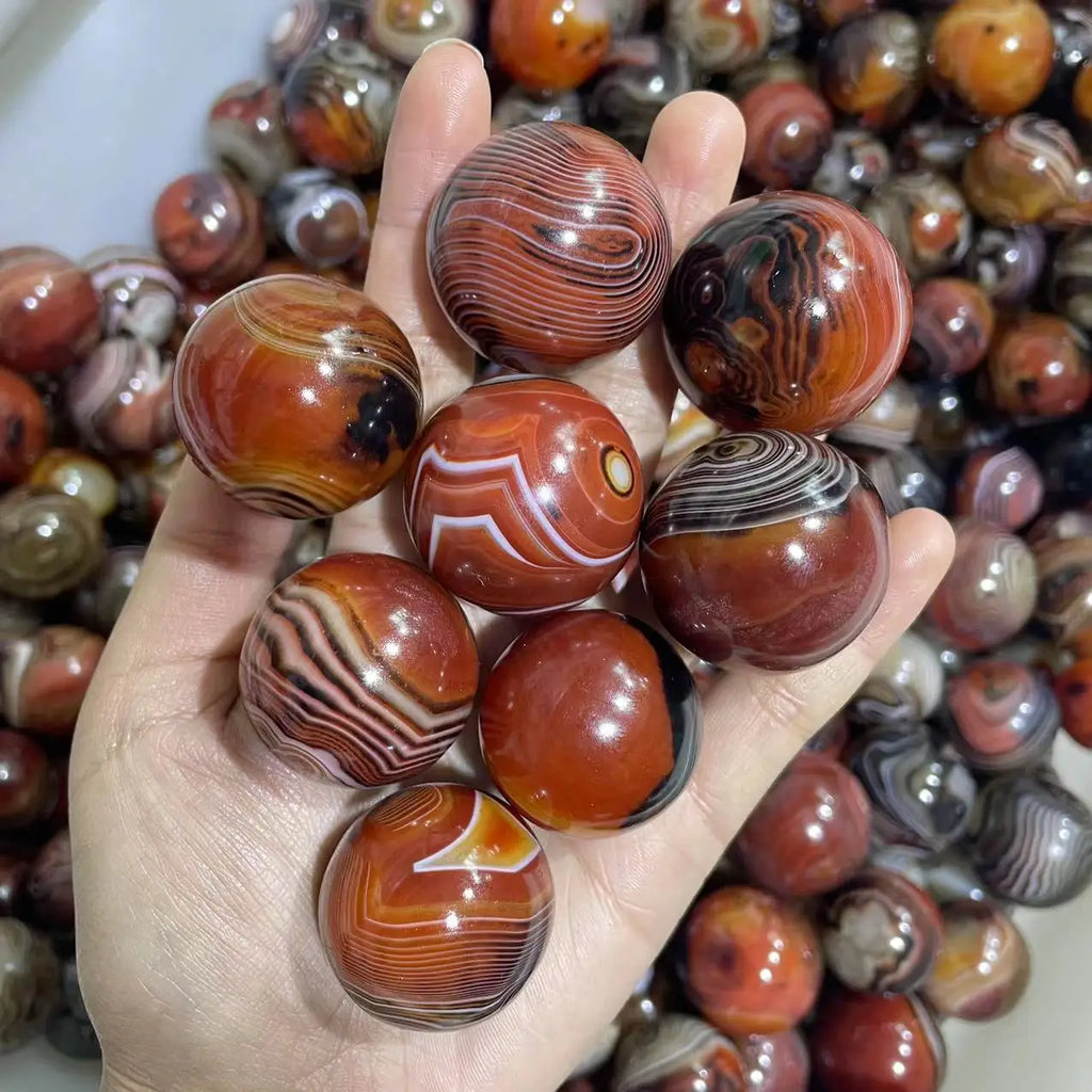 Natural Red Sardonyx Mini Sphere, 25-35 mm