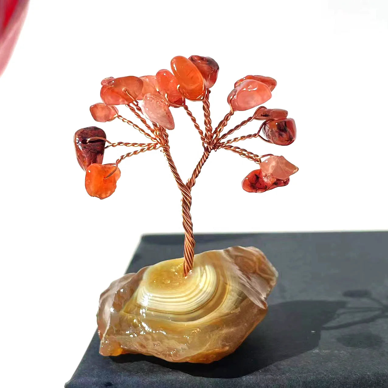 Fengshui Natural Handmade Amethyst Gravel Tree Crafts Raw Stone Base Crystal Chips Tree