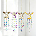 Gold Angel Crystal Suncatcher Hanging Ornament K9 Crystal Prism Rainbow Maker for Window Garden Home Decor Mem - Standard
