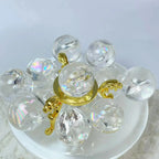 Mini Rainbow Clear Quartz Sphere Small Sphere for Ornaments