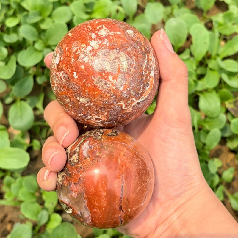 Natural Money Agate Sphere for Home and Office Decor