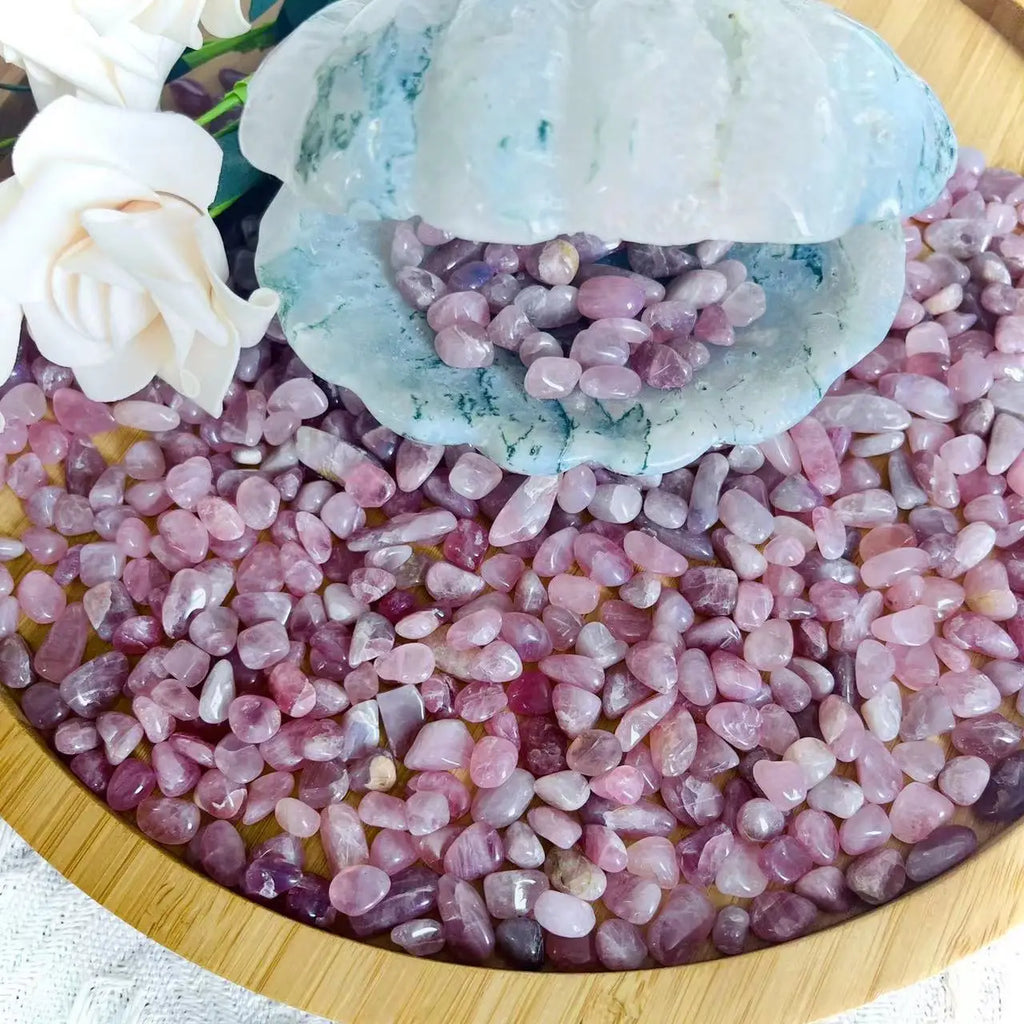 Natural Pink Purple Crystal Chips Polished Rose Quartz Gravel for DIY Resin Plant Decor