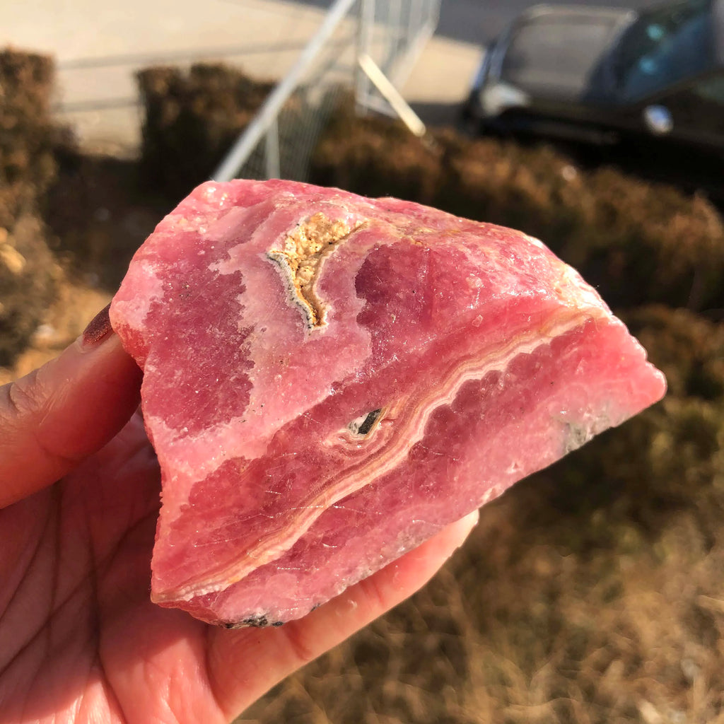 Natural Raw Pink Rhodochrosite GemStones Mineral Specimens Raw Crystal Rough Quartz