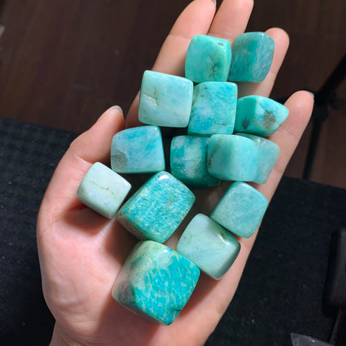 Best Quality Natural Amazonite Crystal Tumble Stones Polished Quartz Gemstone Tumbled Stone