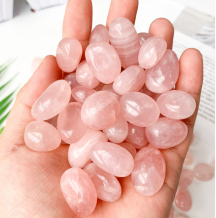 Natural Tumbled Crystal Stones — 100g Bag — Rose quartz