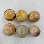 Retail Natural Crystal Ball Coral Jade Polished Tumbled Ball Crafts Small Coral Jade Ball