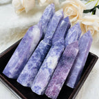Natural Stone Purple Mica Point Lepidolite Crystal Towers for Home Decor Gifts