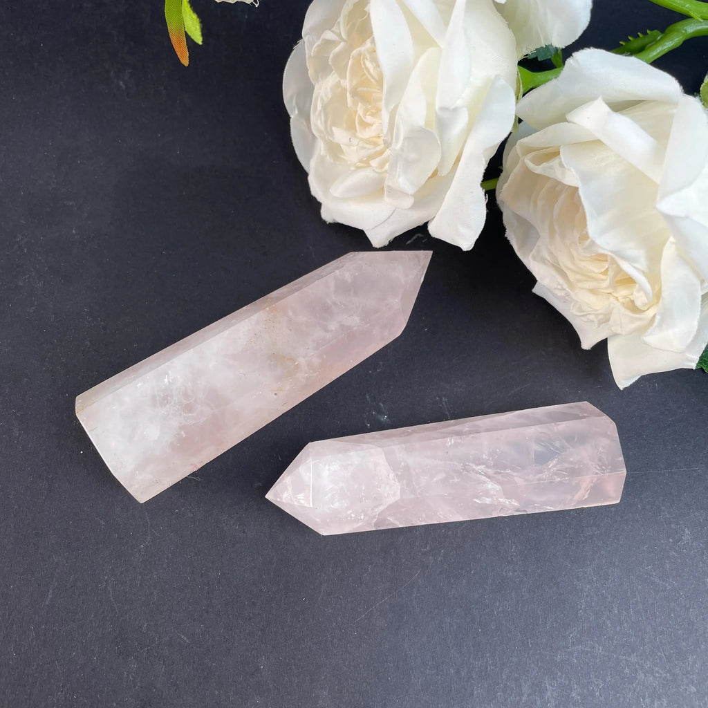 Natural Rose Quartz Point Towers, 1 kg Lot