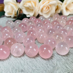 Natural Polished 1.5-2 CM Crystal Ball Rose Quartz Mini Sphere