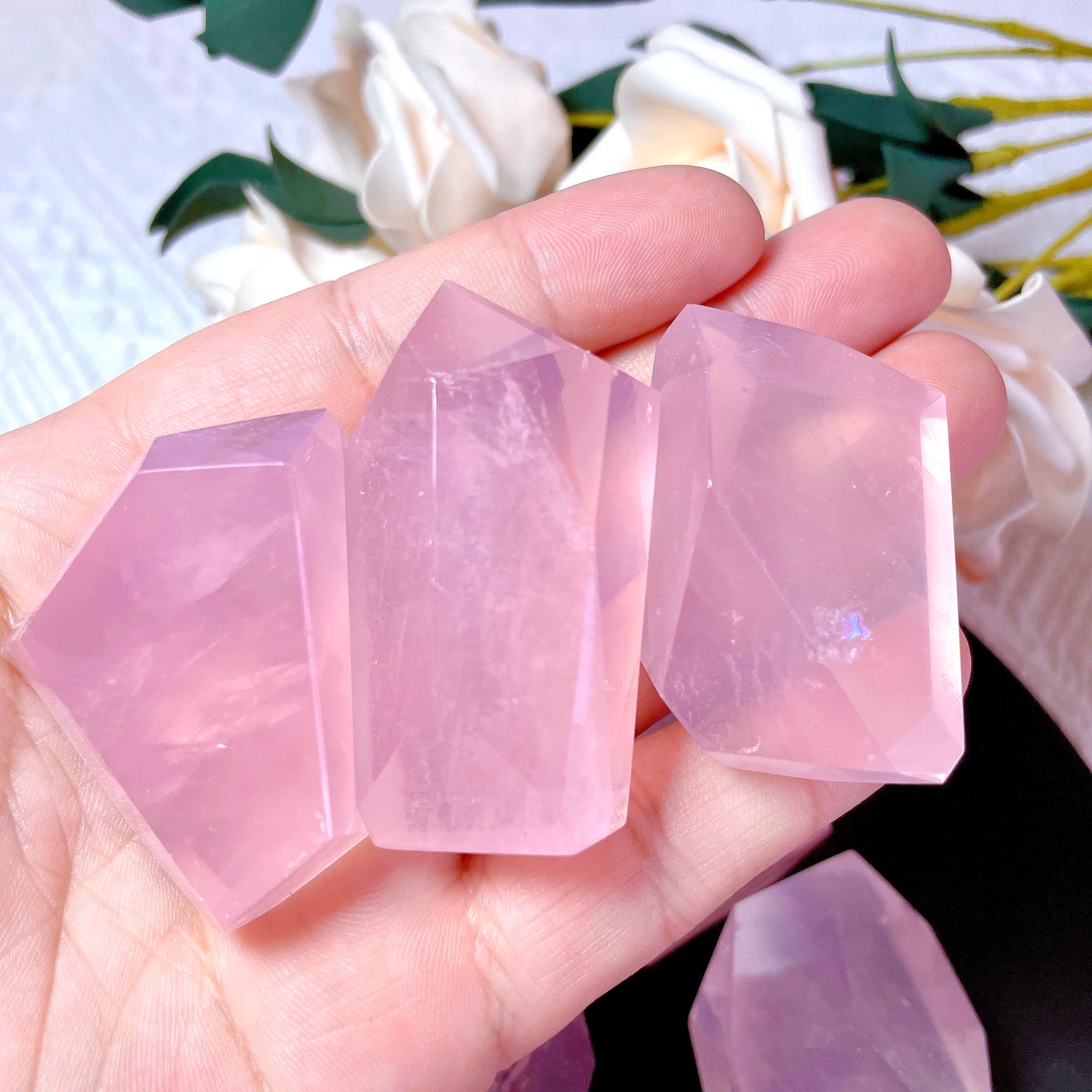 Natural Pink Rose Quartz Freeform Stone Rose Quartz Freeform for Decoration