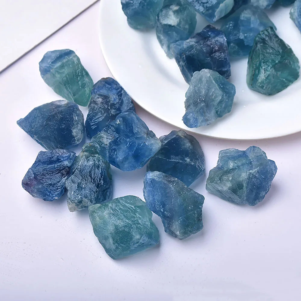 Natural Blue Fluorite Raw Stone, 3-5 cm