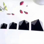 Natural Black Obsidian Crystal Pyramid
