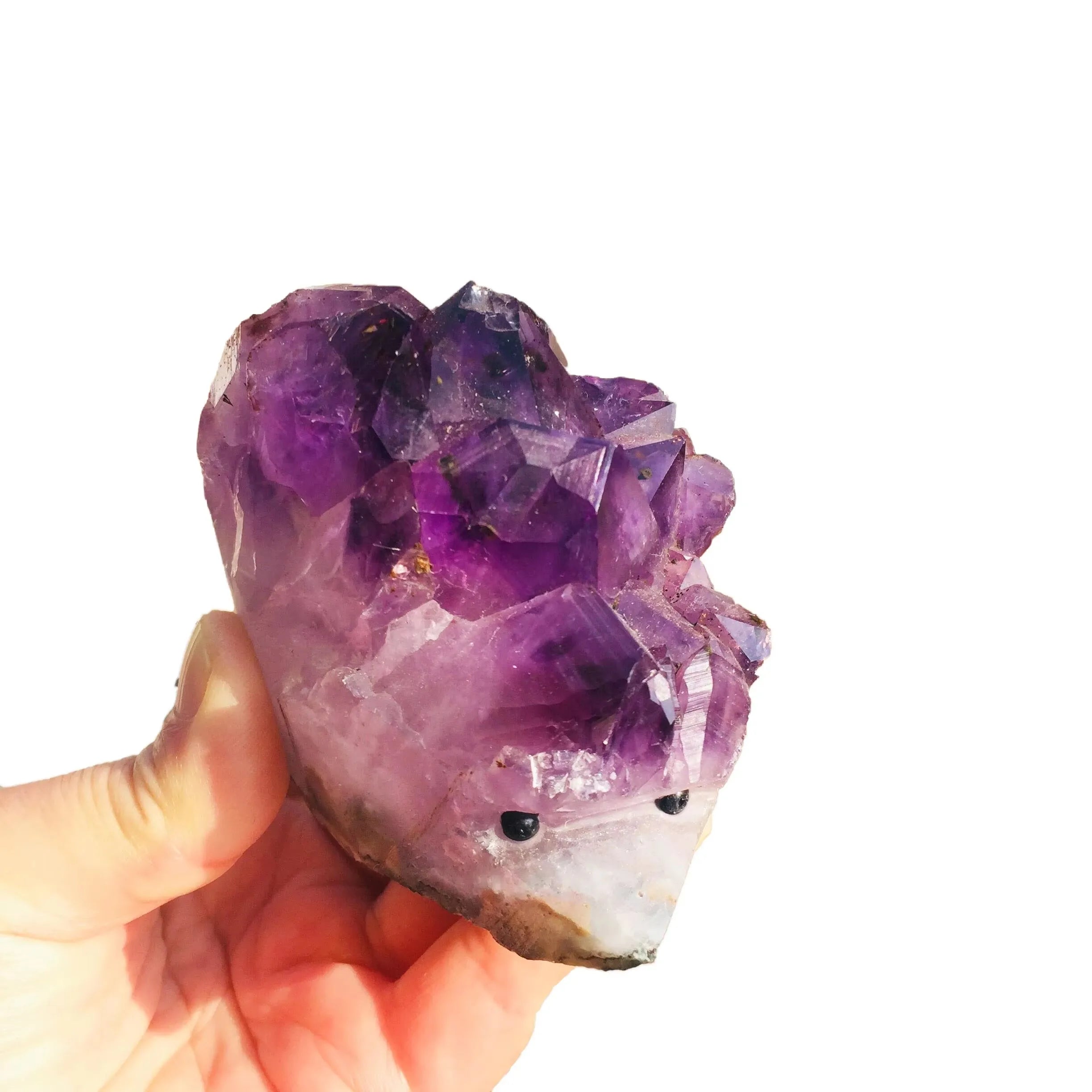 Natural Amethyst Cluster Hedgehog Decor, 1 kg Lot