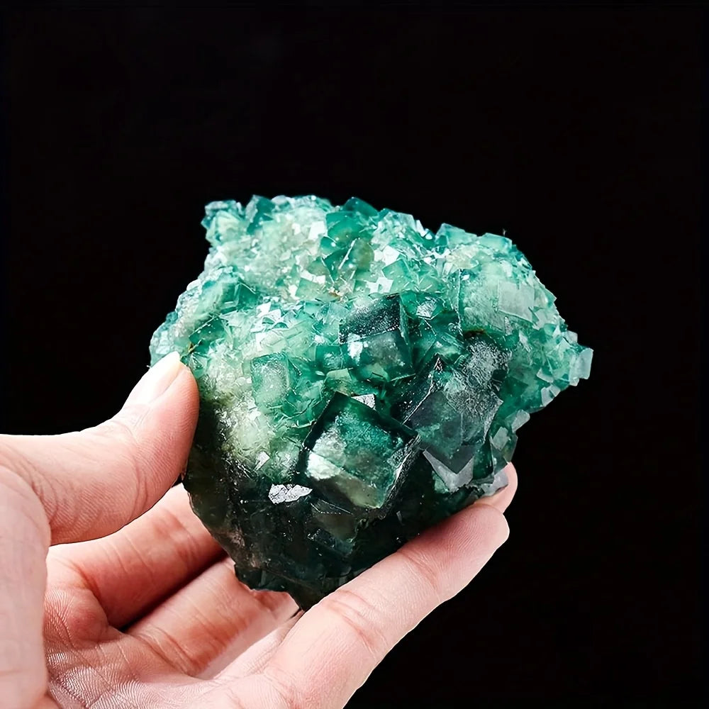 Natural Dark Green Fluorite Cluster Raw Rough Specimen Stones Crystal for Decoration