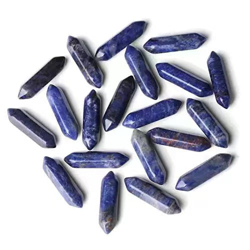 Mixed Double-Point Crystal Set — 20 Pieces — Sodalite