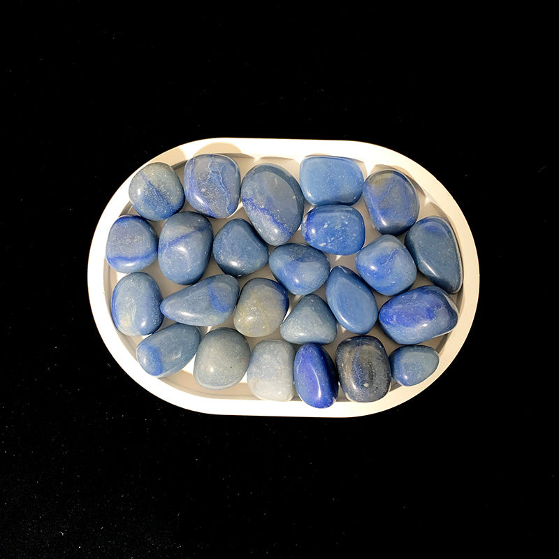 Natural Tumbled Crystal Stones — 100g Bag — Blue aventurine