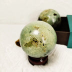 Natural Gemstone Crystal Stone Prehnite Sphere for Decoration