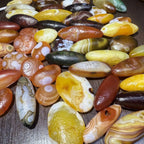 Red Gobi Dzi Tibet Heaven Eye Agate Cherry Blossom Eye Palm Tumble Carnelian Crystal Decor Craft