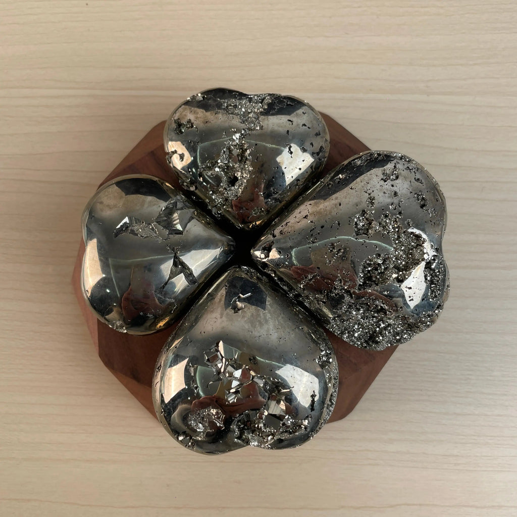 Natural Crystal Stone Pyrite Heart Stone