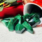 Natural Crystals Stone Malachite Freeform of Loose Gemstone