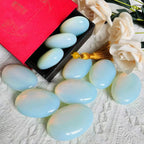 White Opalite Palm Stones, 1 kg Lot