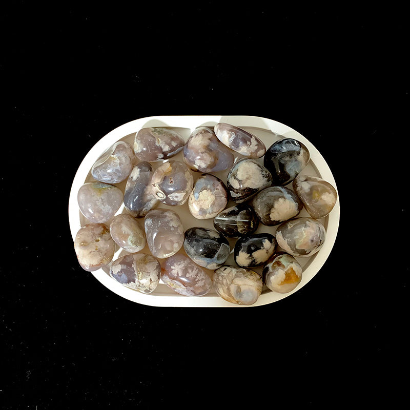Natural Tumbled Crystal Stones — 100g Bag — Cherry agate