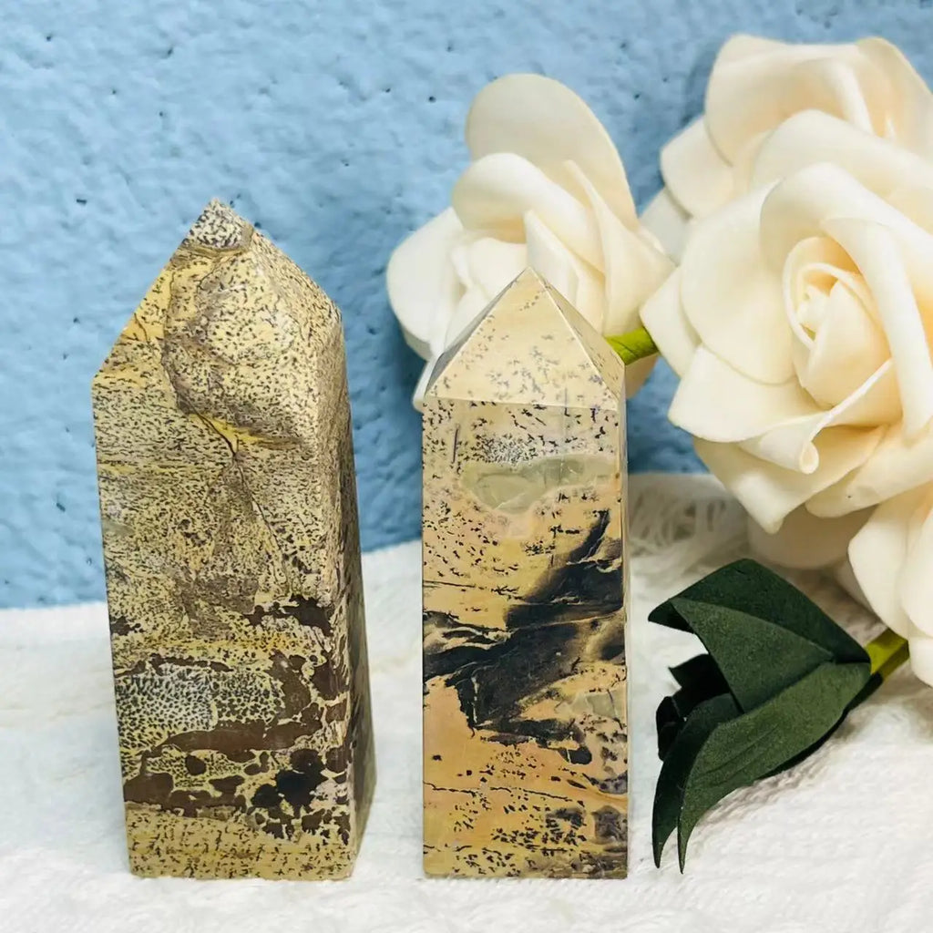 Natural Picture Jasper Towers, 1 kg Lot