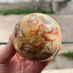Yellow Crazy Lace Agate Spheres, 1 kg Lot