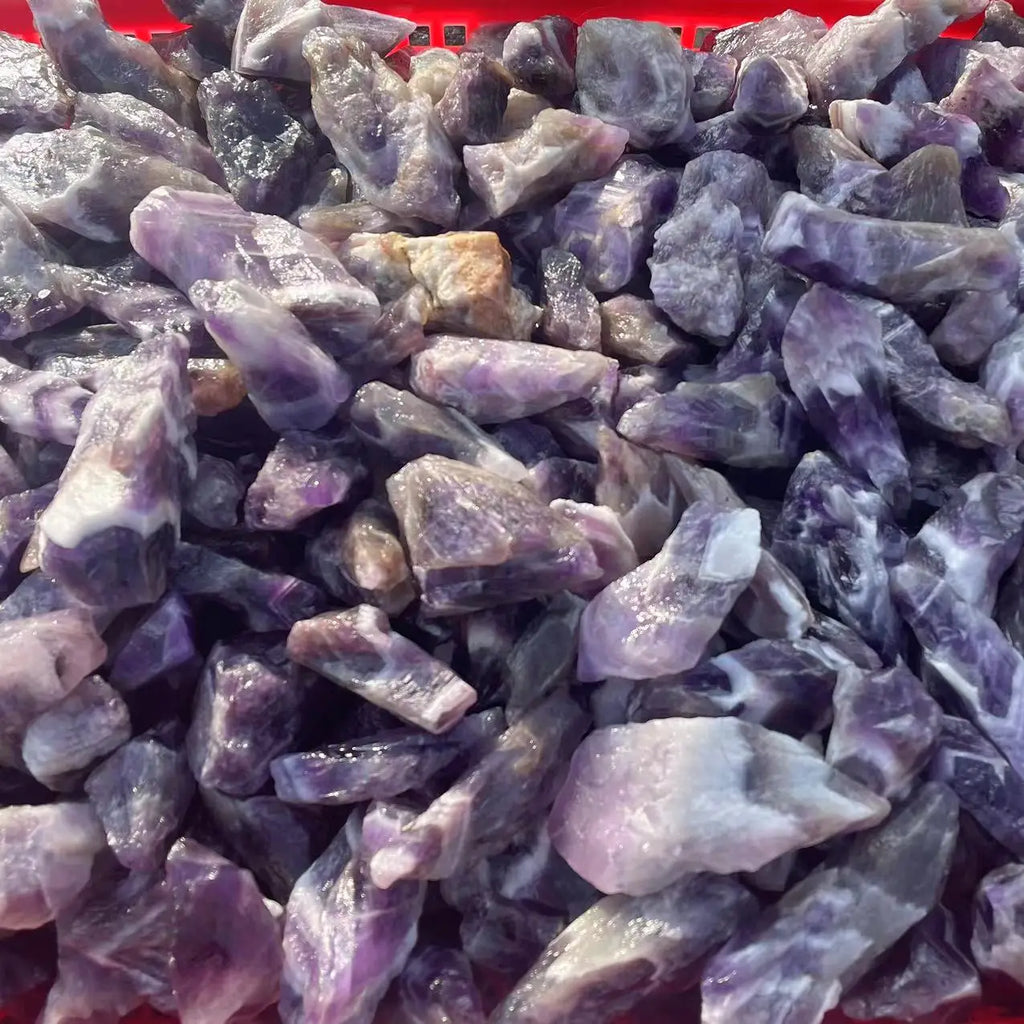 Natural rose amethyst quartz Mixed Gemstone Crystal Raw Stone for Home Decor